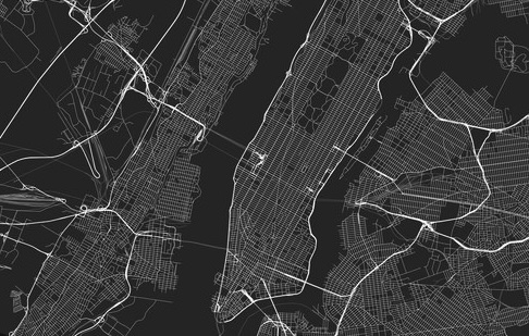 NYC dark map